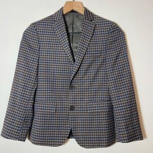 Lauren Ralph Lauren Gray Check Plaid Cropped Blazer Sz 10R
